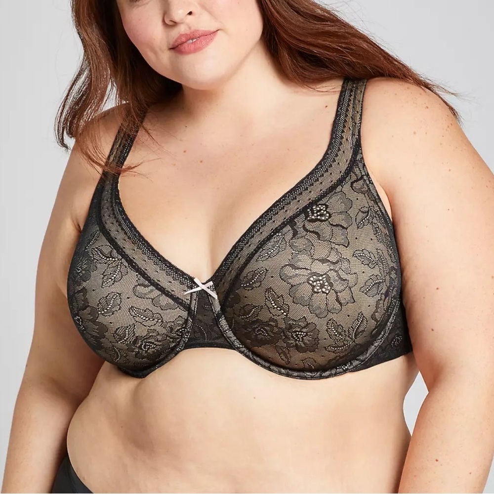 CACIQUE Women’s Full Coverage Bra with Lace Underwire Plus Size 42C NWT